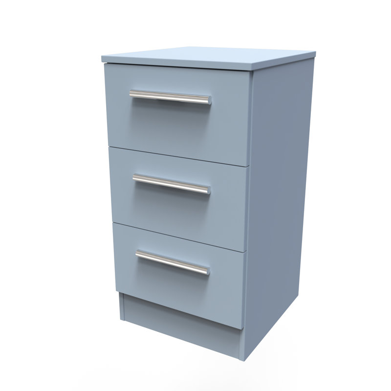 Bhaga 37cm W Manufactured Wood Bedside Table, Denim