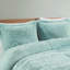 Édredon simple / simple TG - Fourrure à poils longs bleue-118755962