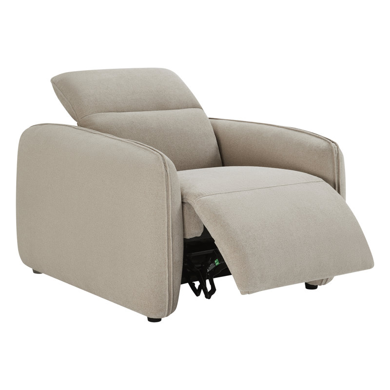 Fauteuil inclinable rembourré Bayne, Chenille élite sable