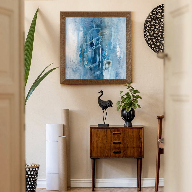 " Cool Objects " Painting Print, 35.5" H x 35.5" W x 1.5" D, Maple Framed