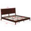 Lit plateforme en bambou Mid-Century avec lattes et support en métal-130379868-130379870