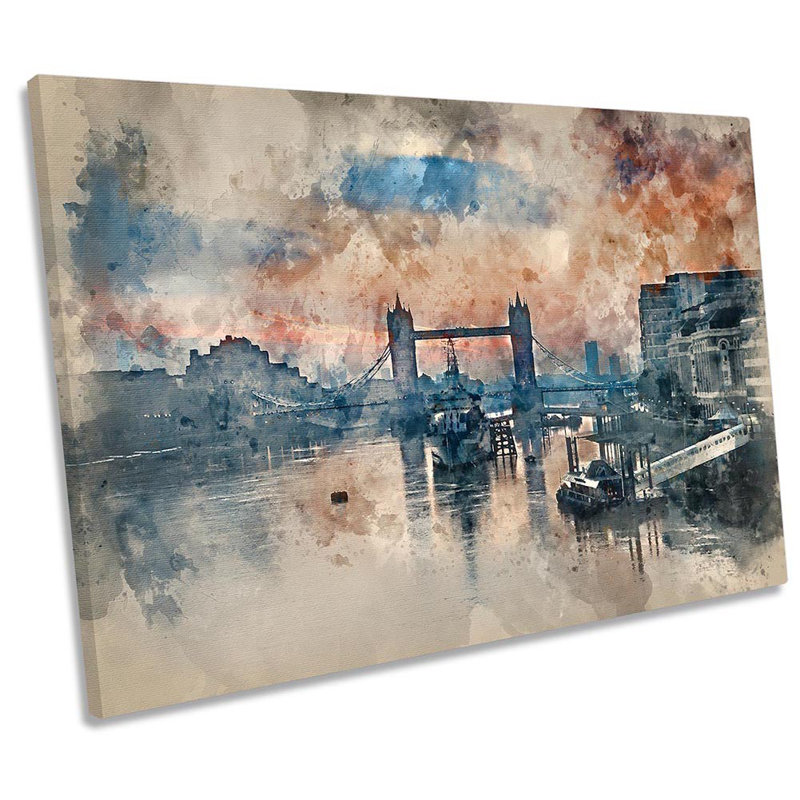 Tower Bridge London City - Wrapped Canvas Print, 61cm H x 91.4cm W x 4cm D