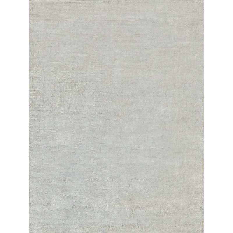 Plush Area Rug in White, Rectangle 8' x 10'