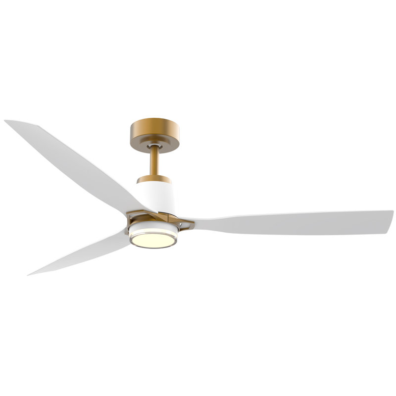 Ventilateur de plafond intelligent DEL 5 "FoxCC, Laiton, Blanc mat