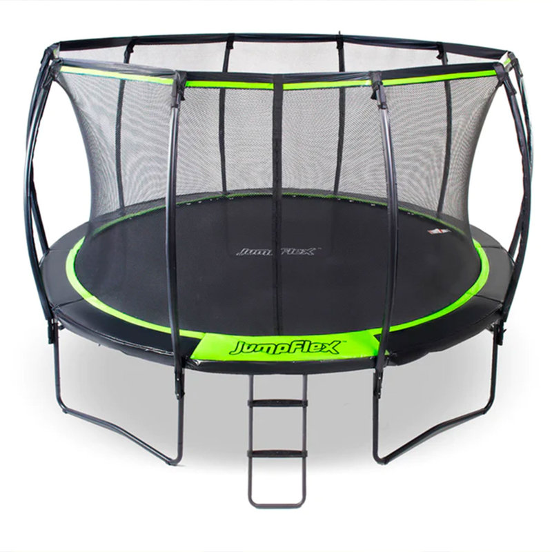 JumpFlex Round Backyard Trampoline with Safety Enclosure