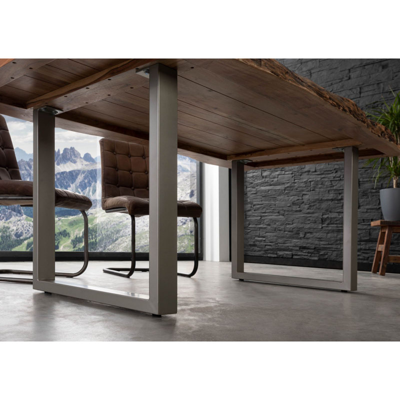 Dining Table, H76 x L160 x W90cm, Natural, Silver
