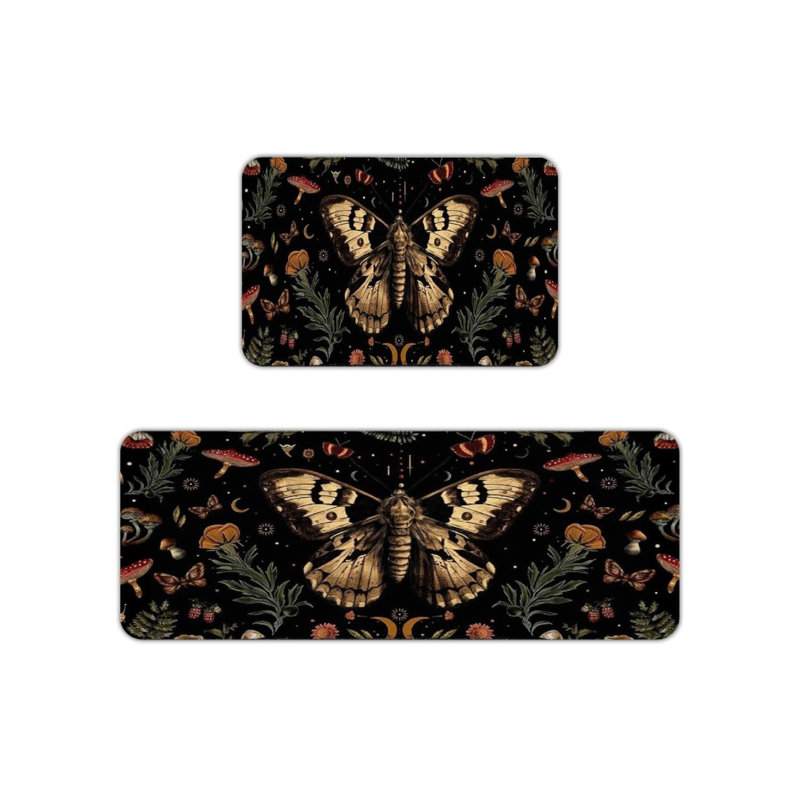 Ensemble de 2 tapis de cuisine Mystical Moth