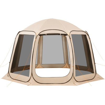 Screen House Tent, 12 X 11 Ft, 10-12 Person Pop Up Screen Tent, Portable Screened In Canopy With Carry Bag, Netting Sides, Ground Stakes, For Garden, Patio, Backyard, Outdoor Activities