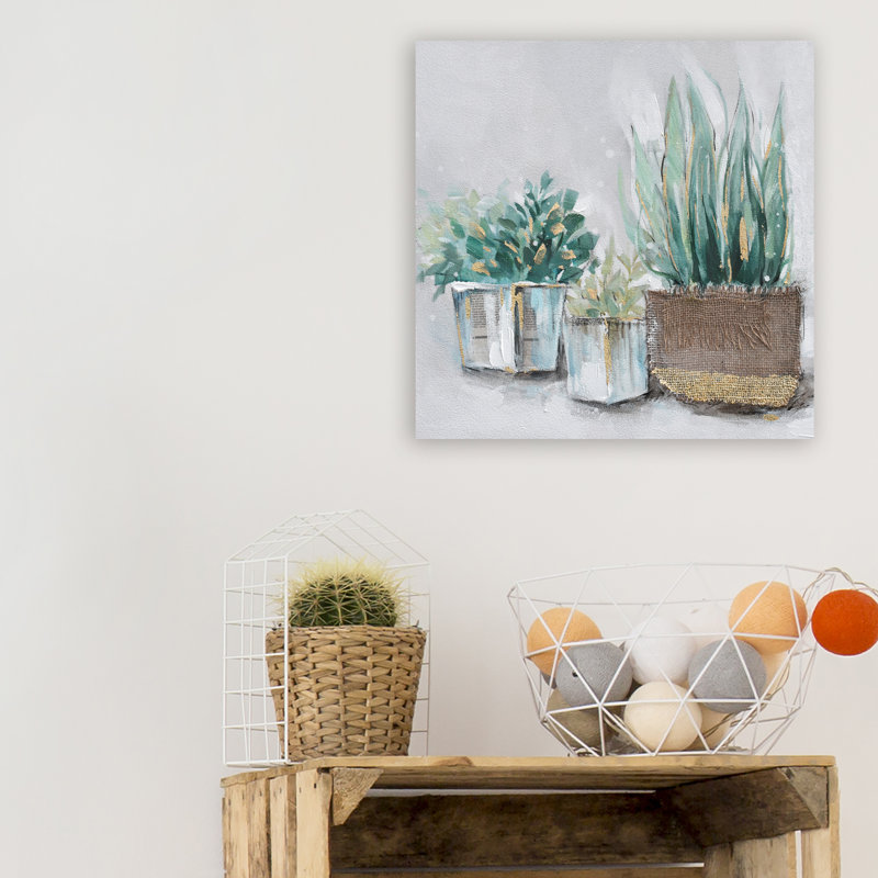Peinture sur toile tendue, H 12 po x l 12 po x P 1,5 po