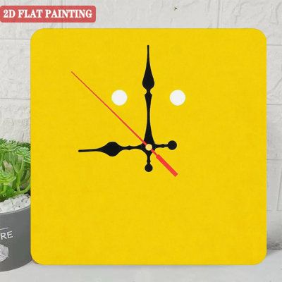 Horloge murale carrée en bois 10 po avec mouvement à quartz silencieux