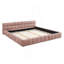 Très grand cadre de lit tapissier très grand avec tissu épais, lit plateforme grand format en chenille avec tête de lit et structure solide. Aucun sommier tapissier requis - rose (88,5 po x 85,5 po x 24 po)-1259997000-1259997001