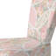 Chaise d'appoint rembourrée à motif floral rose