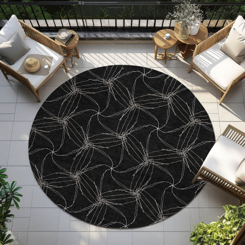 Aquaisha Area Rug, Round 8'