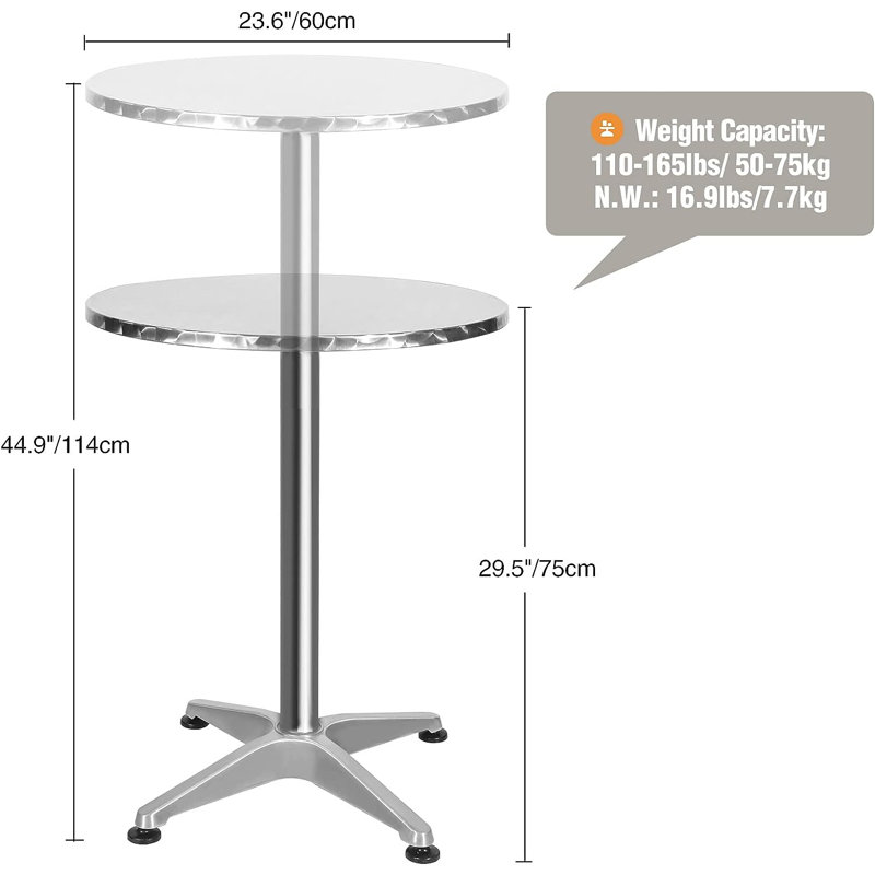 Table de salle à manger ronde 23,6 po Duveen