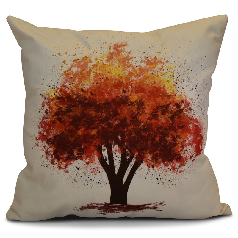 Housse de coussin carrée/insert, Marron
