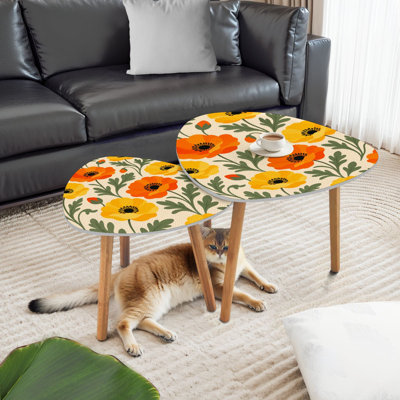 Ensemble de 2 tables basses gigognes Triangle