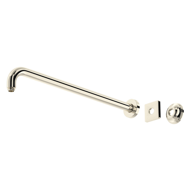 20.8125" Reach Wall Mount Shower Arm, Polished Nickel