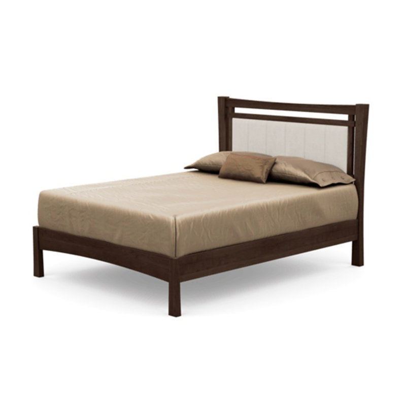 Monterey Upholstered Bed, King, Natural Cherry, Ebony