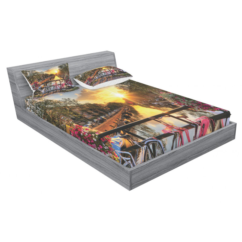 Microfiber Sheet Set, Queen Sheet Set with Fitted Sheet