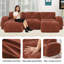 Ensemble de canapé en forme de U à compression de 110 pouces, canapé modulaire moderne à trois places avec repose-pieds, canapé rembourré pour le salon ou la chambre à coucher, aucun assemblage requis.-636224928-636224932-636224933