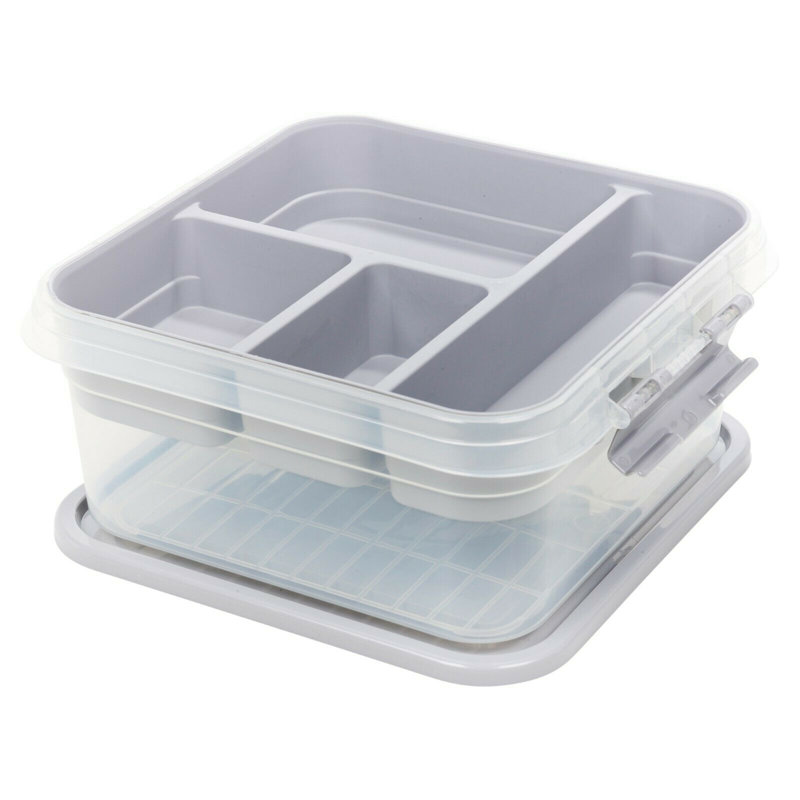 Belfry Kitchen Plastic Decorative Bin, Grey
