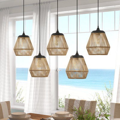 Luminaire suspendu pour îlot de cuisine 5 lumières Gerardo