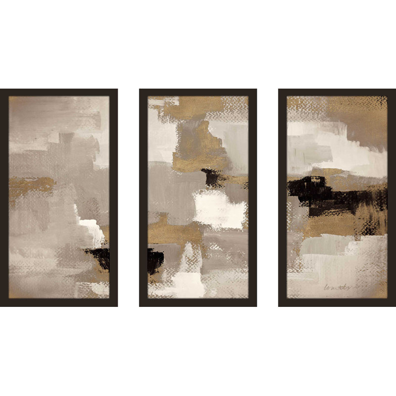 «Mute Abstract I», reproduction de peinture à l'acrylique à multiples images, L 40,5 po x H 25,5 po x P 1 po
