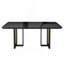 Table de salle à manger moderne 6 places avec accents dorés