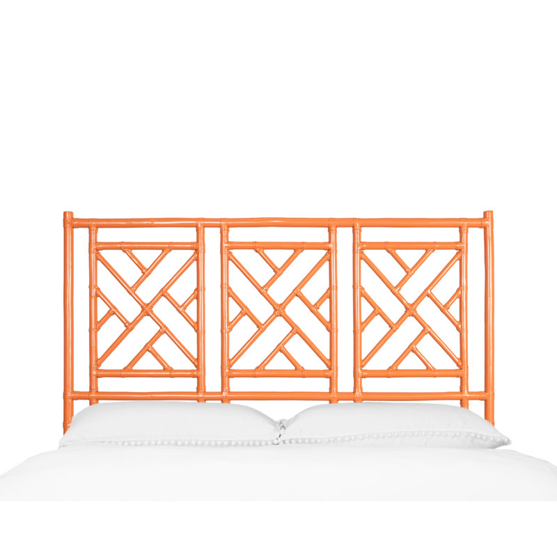Tête de lit Chippendale à cadre ouvert, Orange citron, Lit double