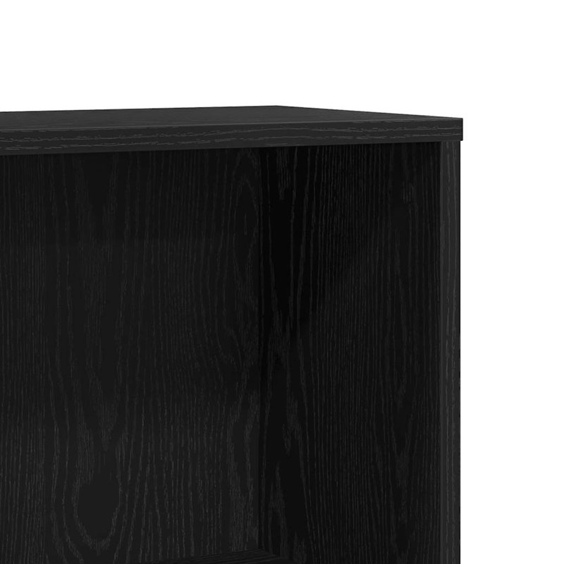 161cm H x 67cm W Geometric Bookcase, Black Oak