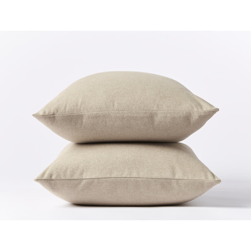 Cloud Brushed Organic Flannel Pillowcase, Standard/Queen Pillowcase, Camel Heather