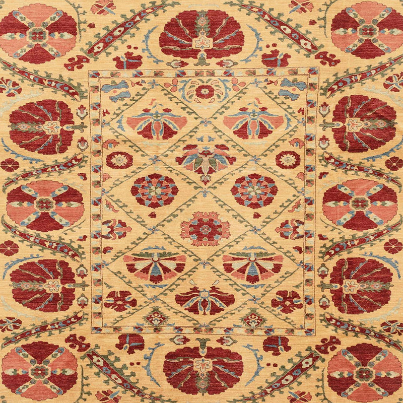 Tapis abstrait moderne 3800, Carré 6 pi