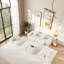 Canapé modulaire surdimensionné en chenille, sans assemblage requis, conception capitonnée, tissu doux et durable, configurations multi-combinaisons, base antidérapante, confortable 2 à 4 places pour le salon-112298386