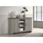 Armoire de rangement, bois, tablettes réglables, portes pour la chambre à coucher - Chêne gris