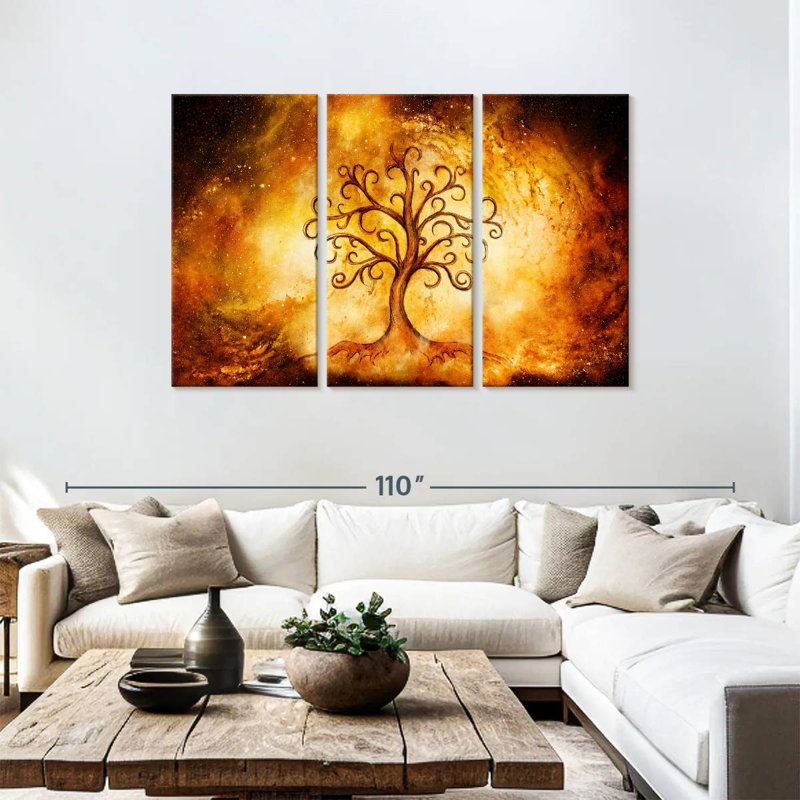 Arbre de vie cosmique Harnek, H 48 po x l 74 po