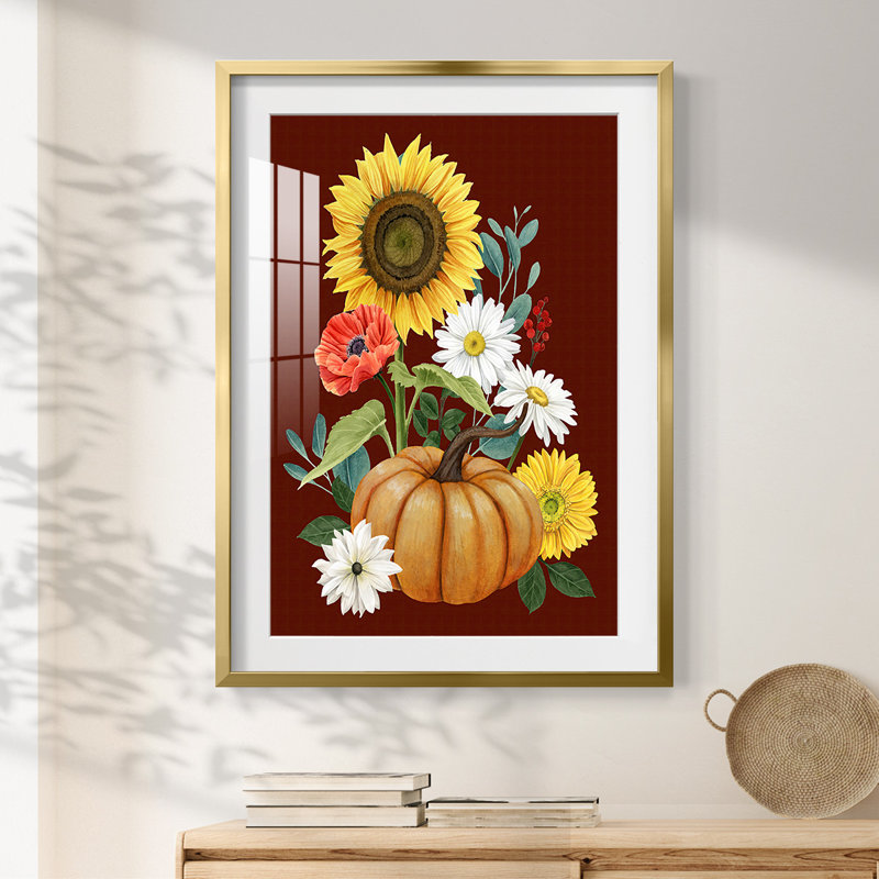 «Beautiful Fall II», reproduction encadrée, H 25,5 po x l 17,5 po, Doré