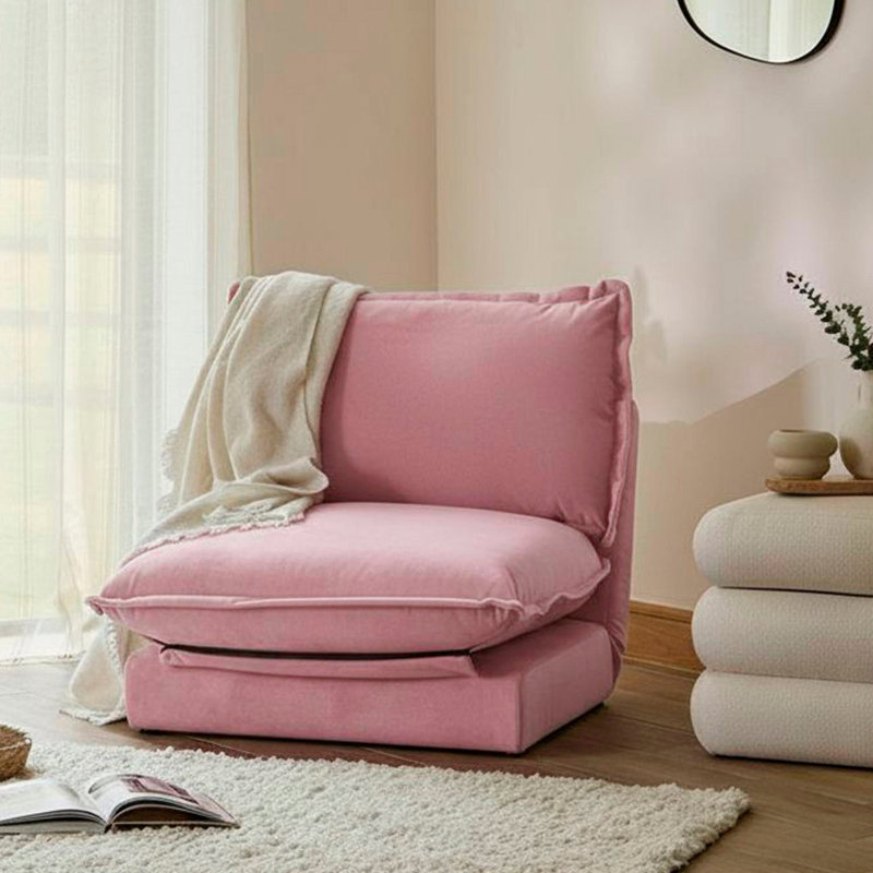 2 Seater Sofa Bed - Boucle, Beige, Single