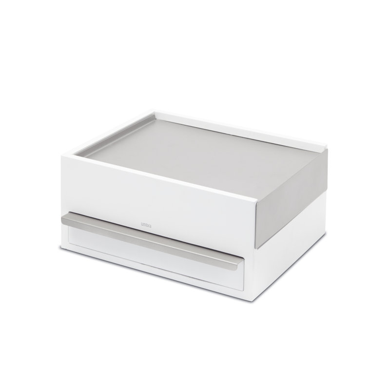 Boîte à bijoux Stowit, Blanc / Nickel
