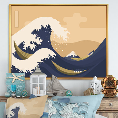 «Great Wave Mount Fuji Th», reproduction d'art sur toile nautique et côtier