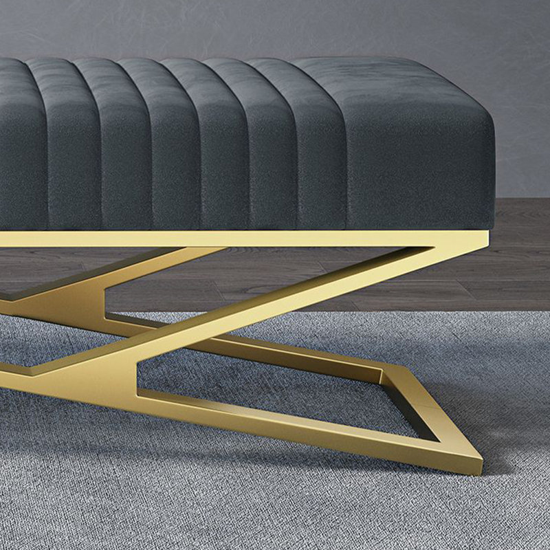 Upholstered Bench, Dark gray