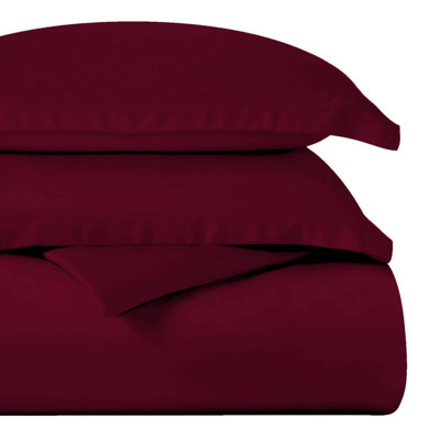 Egyptian Cotton 400 Thread Count Solid Luxury Duvet Cover Set with Pillow Shams