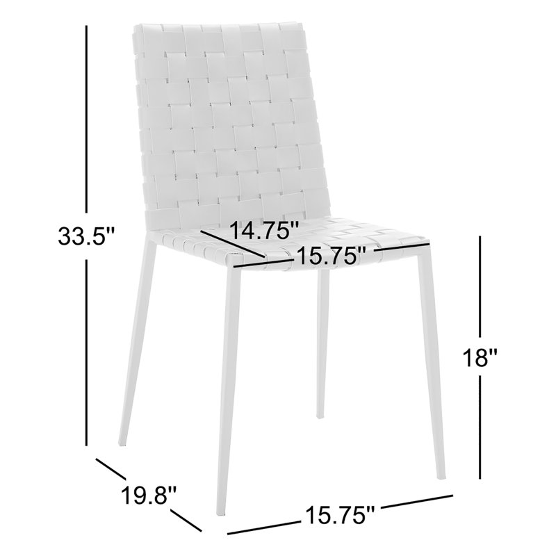 Chaise d'appoint rembourrée en cuir Brett, Argent, Noir