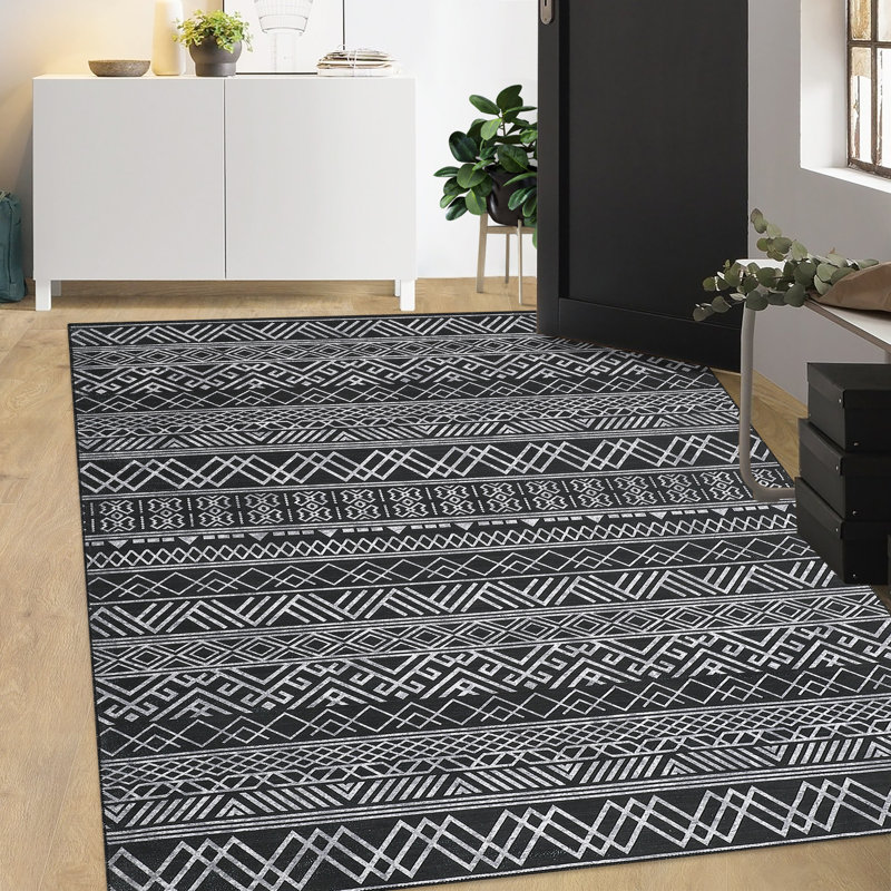 Washable Rug Non Slip Area Rugs for Living Room Bedrooms Boho Vintage Area Rugs Foldable Rugs for Playroom Office Kitchen Rugs