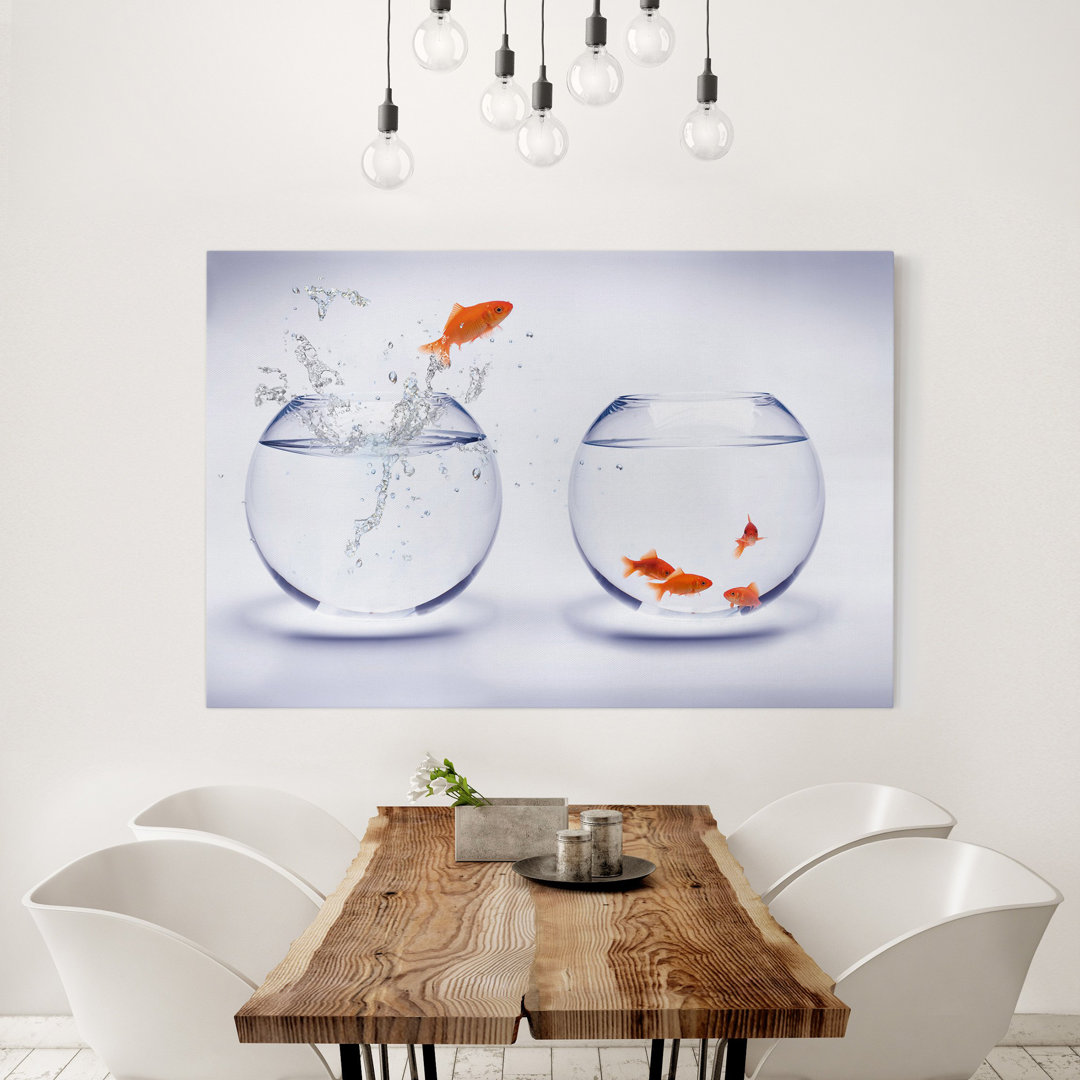 Leinwandbild Flying Goldfish