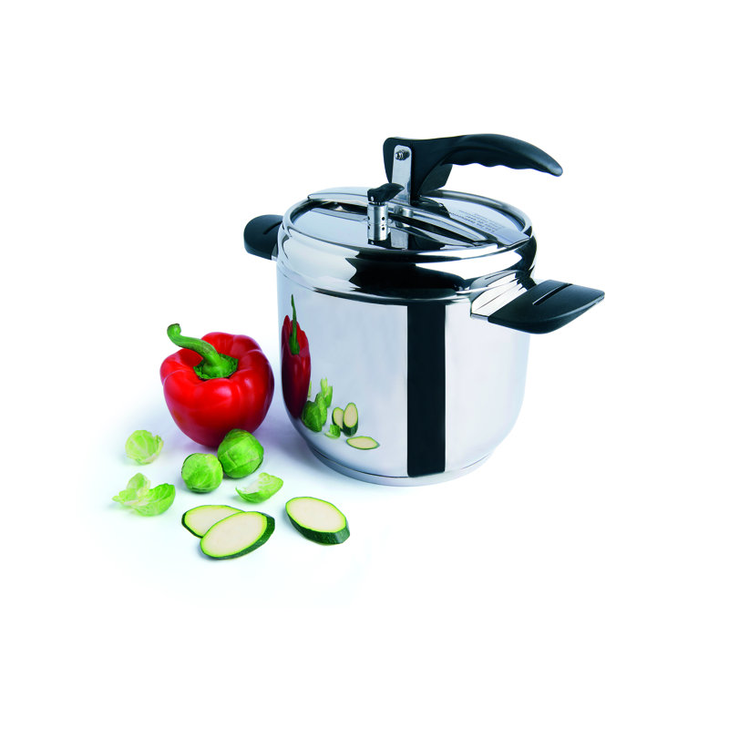 Excelsa Professional Stainless Steel Pressure Cooker, 28 cm H x 22 cm W x 22 cm D