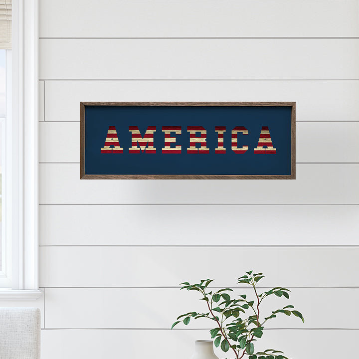 America Blue, 12" H x 36" W