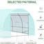 Serre de jardin 20 pi x 10 pi 7 pi, construction en acier robuste, 8 fenêtres, ensemble de serre de protection, avec cadre et corrosion