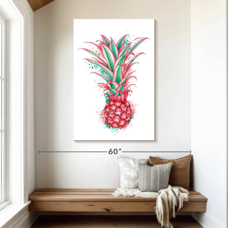 Ananas rose, H 48 po x l 32 po