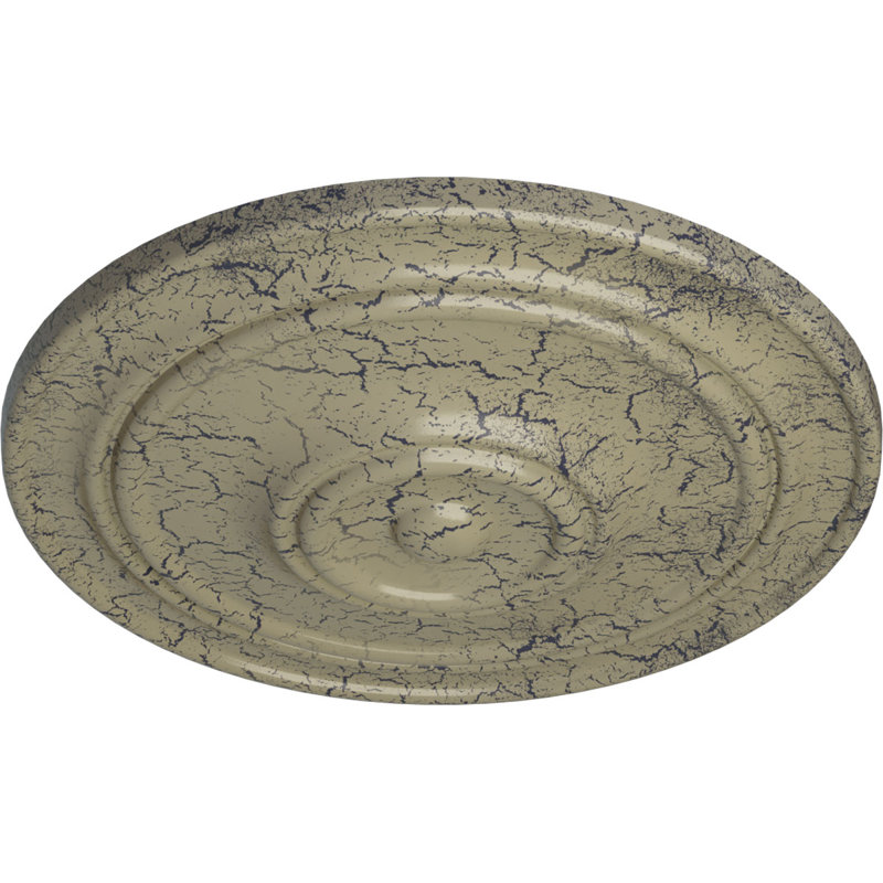 Médaillon de plafond classique Endurathane, 21 7/8 po x P 2 3/8 po (pour auvents jusqu'à 5 1/2 po), finition pierre craquelée peinte à la main