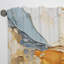 Orange orange, art abstrait au trait abstrait - rideau obscurcissant abstrait - 1 panneau-107831337